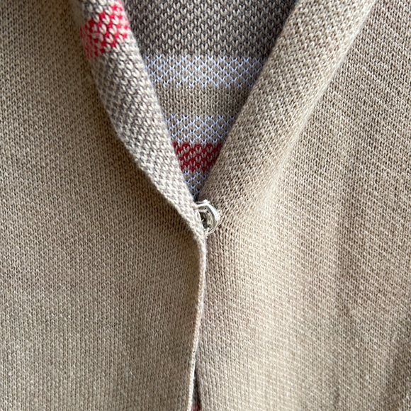 Tribekka 44 Ladies M Tan Hooded Open Sweater Pattern Cardigan - Picture 4 of 12